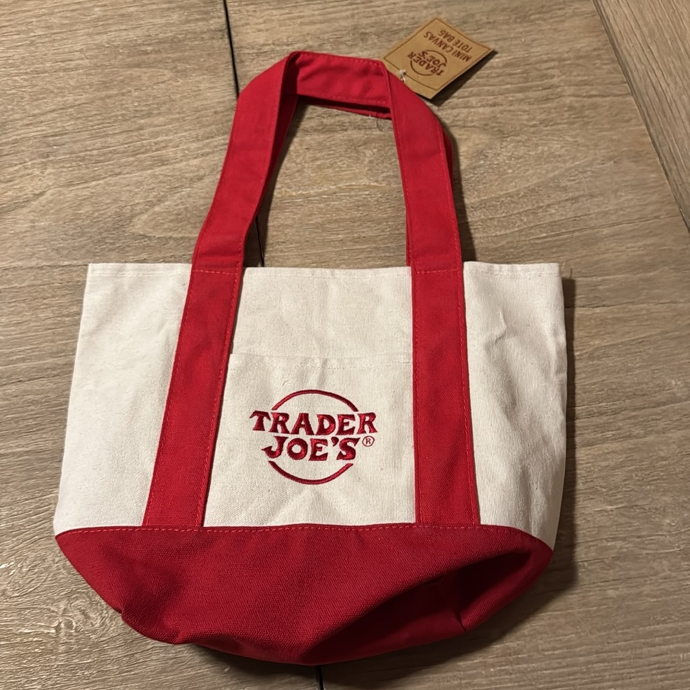 Trader Joe’s mini tote red NWT